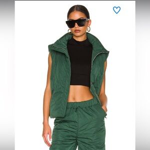 SUPERDOWN - TRISH PUFFER VEST - FOREST GREEN - SIZE M